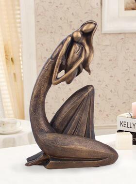 新款直销跨境树脂工艺品欧式古铜马老鹰摆件创意客厅电视柜家居装