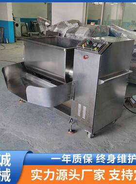 双轴侧翻出料拌馅机 牛肉猪肉鱼糜搅拌机 双绞龙全自动拌馅机