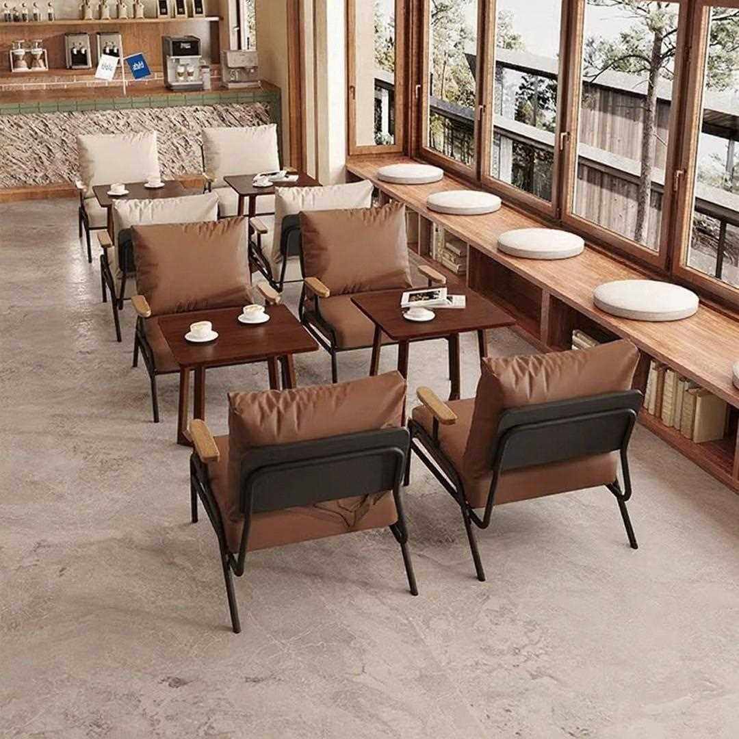 实木桌椅组合咖啡店椅餐厅奶茶店酒店大堂接待布艺沙发餐厅商用,淘宝优惠券,粉丝福利购,淘宝优惠卷