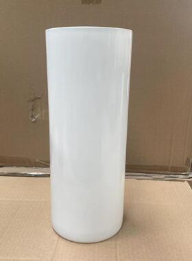 北欧圆筒黑色落地玻璃花瓶圆形直桶装饰酒店婚庆路引水培桌面花器