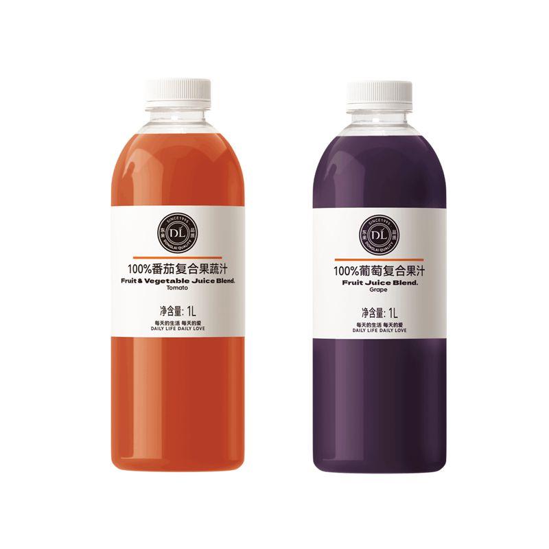许昌胖东来DL果汁葡萄复合汁番茄果蔬汁橙汁水蜜桃芒果混合汁100% - 图3