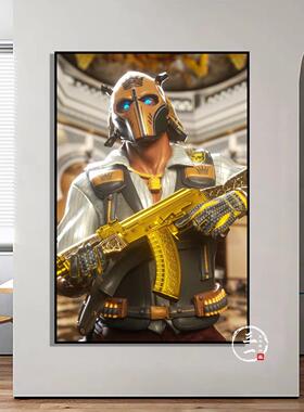 CSGO反恐精英游戏挂画CS2电竞主题饭店房间装饰画网咖射击游戏画