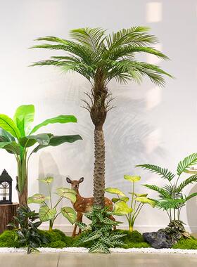 彷真绿色植物芭蕉树造景大高端室内客厅橱窗彷生假树植物盆栽装饰