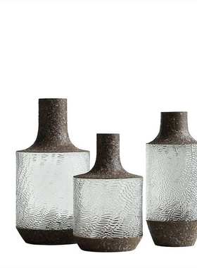 北欧客厅插花玻璃花瓶创意摆件干花装饰电视柜简约花器