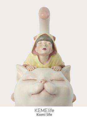 鸡磕头艺术品家居创意珠宝饰品软雕塑节日礼品礼品一般猫