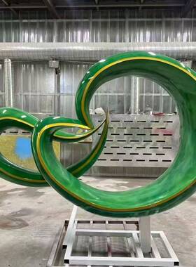 抽象景园林项目厂家大型不锈钢雕塑定制户外景观镜面雕塑