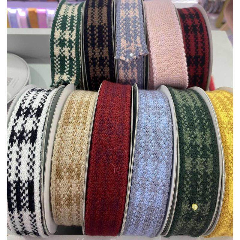 针织毛线双色格子织带 儿童发饰服装鞋帽辅料diy手工蝴蝶结丝带,淘宝优惠券,粉丝福利购,淘宝优惠卷
