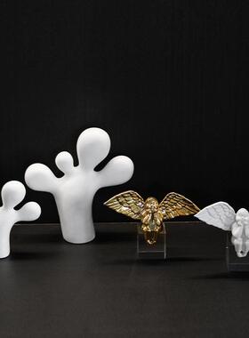 现代简茶约板房样几桌面天使装饰摆件Z01710-1售楼处脚丫意创艺术