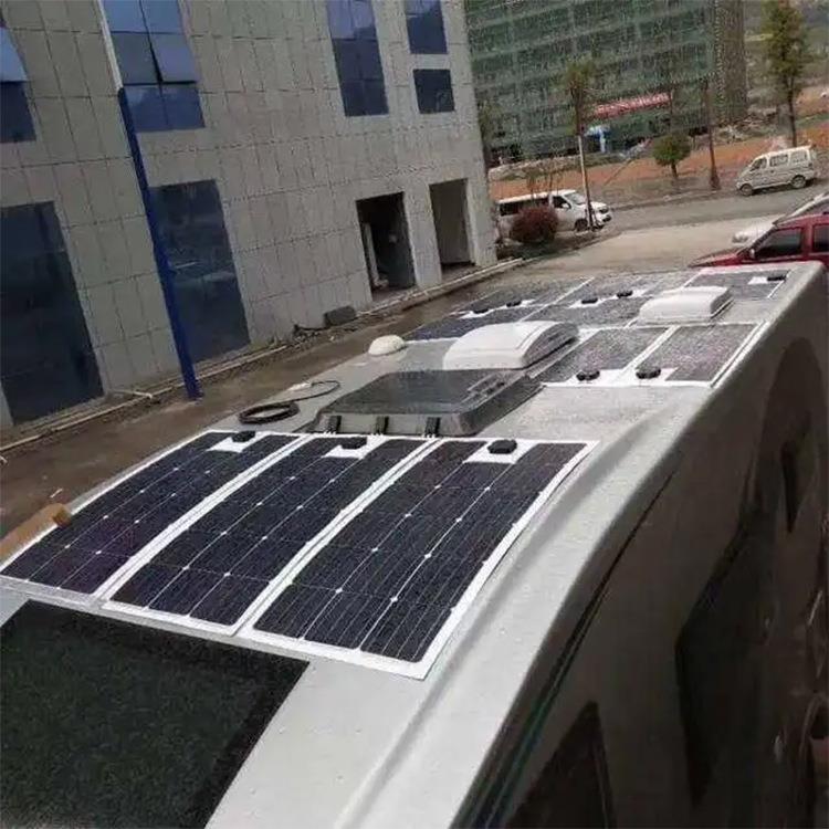 太阳能板100W瓦光伏发电组件半柔性太阳能板单晶硅发电充电系统 - 图1