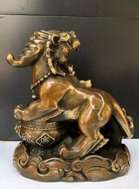 黄铜精品仿古做旧 聚财守财貔貅 摆件 铜貔貅 工艺品