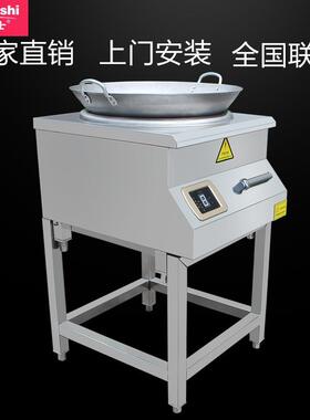 电磁打边炉酒店后厨商用加热闷煮锅台边卤煮焯水灶3.5-15KW电煮锅