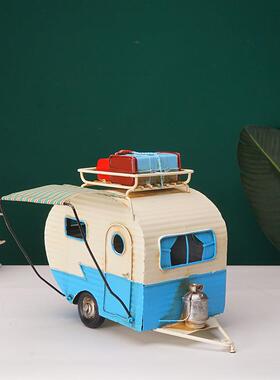 都市男女爱情法拖挂复房车模型放古摆件物工TB665184业饰风柜子摆