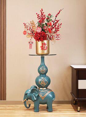 葫芦大象落地摆件电视柜两边大型乔迁新居客厅转角装饰品门口收纳