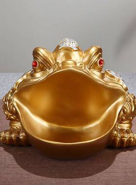 招财金蟾摆件玄关桌面钥匙收纳客厅入户吉祥物放钥匙创意居家好物