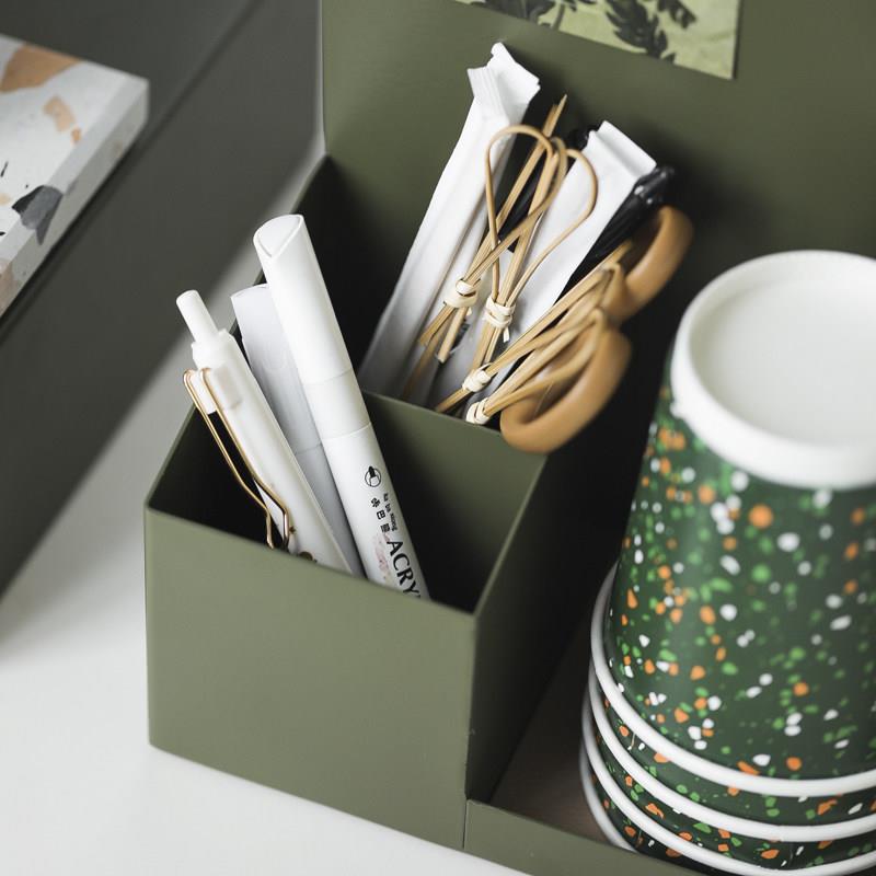 Desktop hole board storage rack ins style iron storage box multifunctional desktop storage shelf creative stationery box