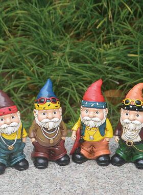 树脂装饰摆件园林白胡子小矮人雕像花园装饰品摆件树脂工艺品