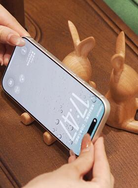 实木工艺品摆件法式复古客厅卧室边柜茶室茶桌送礼床头柜装饰品