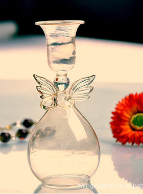 厂家直销透明玻璃天使装饰摆件