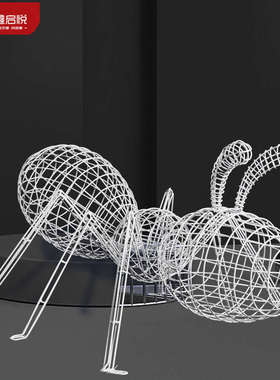 铁艺装饰摆件镂空动物蚂蚁小品艺术展厅公园装饰品不锈钢金属雕塑