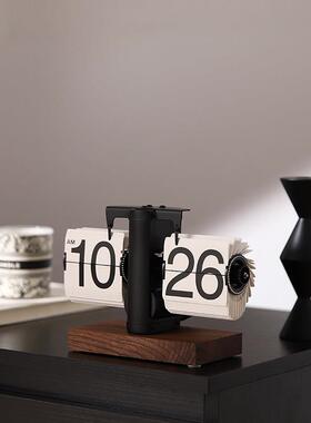 翻页装时钟日历摆件轻小高级感客厅众电视柜fysz-bja酒柜奢意式极