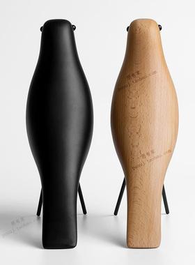 高档木办鸽子装饰质实木鸟样板房软装品原木设计饰师公室创意书架