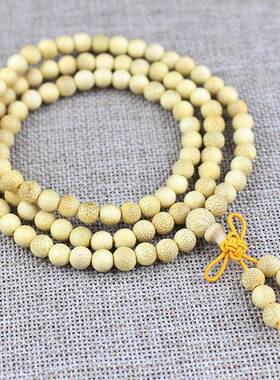 厂家金丝竹手串颗佛珠手链项链老料鱼籽纹实心竹直播货源