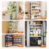 Perforated board storage rack multi-layer storage shelf integrated wall-mounted household utility room shelf self-assembled device rack