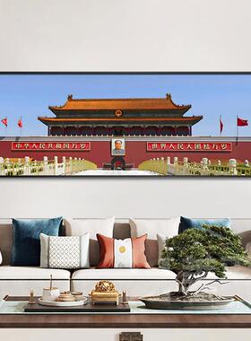 阅兵仪仗队挂画中国三军高清壁画横版大气客厅办公室背景墙装饰画