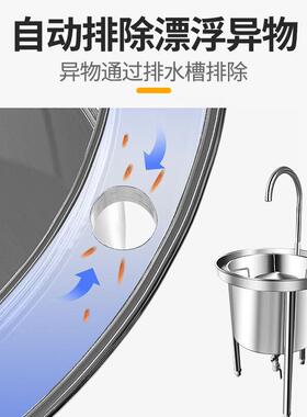 美星不锈钢洗米机商用全自动水压式大型淘米机大米100kg