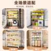 Household bulky items storage rack under the empty shelf multi-layer dust-proof curtain hole board storage shelf living room storage