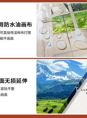 无框画定制高清艺术微喷打印油画布照片挂墙定做客厅玄关装饰壁画