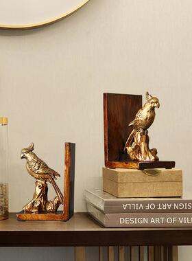 美式创意书靠书挡家居装饰品办公室摆件书房架书柜书立架档摆设礼