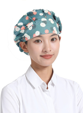 厨师帽透气食品工作帽子包头帽子