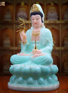慈源阁送孩子家用白玉南海观音佛像、观音皇后佛像家装