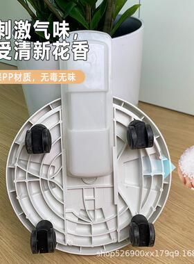 办公室花盆托盘有轮子可移动圆形接水槽底座万向轮移动轮花盆托架