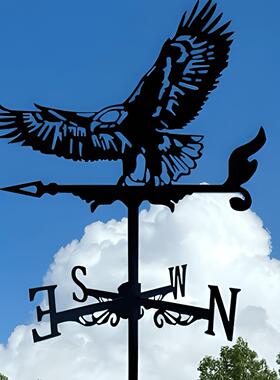 公鸡铁艺金属风向标摆件猫头鹰飞鹰喷漆工艺品商务礼品