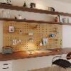 Pure solid wood mid-century style desk hole board custom-made storage rack desktop wall shape wall display shelf no punching
