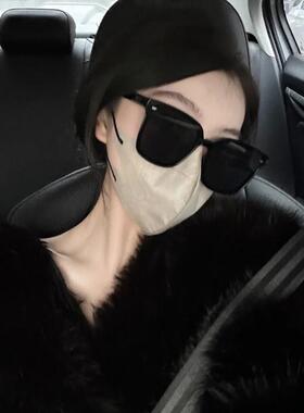 新款太阳眼镜女高级感ins网红偏光防晒太阳眼镜大框圆脸显瘦眼镜