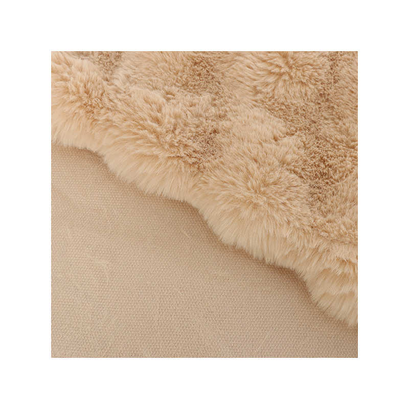 工厂现货 泡泡兔 立体剪花 泡芙绒 单面仿兔毛 服装 家纺坐垫 - 图2