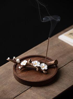 陶瓷手78451204桃花线 线香香插工花香捏座禅意檀香沉香香饰炉家