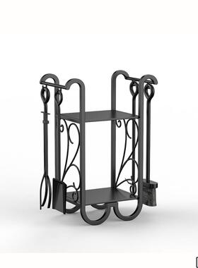 厂家直供美式乡村铁艺火炉工具壁炉工具 户外休闲烤火炉工具