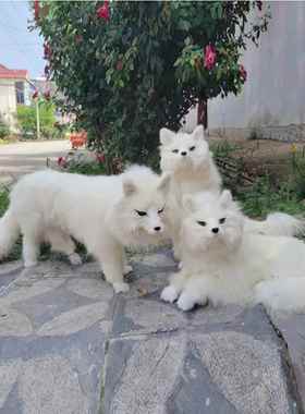 大小模拟狐狸饰品森林动物模型场景道具创意家居饰品展厅用品