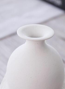 北欧约浮雕石头陶瓷花瓶家居客厅干花插花装饰品花插摆件小花瓶
