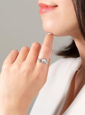 可爱小麦粉精灵开口戒指治愈创意童趣百搭卡通周边闺蜜女生日礼物