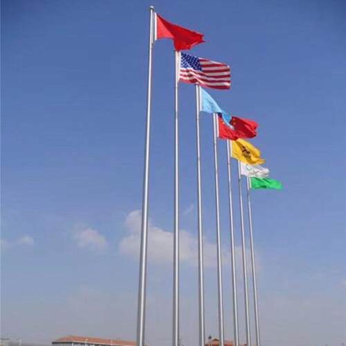 河南洛阳驻马店新乡山西晋城太原体育场单位企业工厂户外旗杆厂家 - 图1