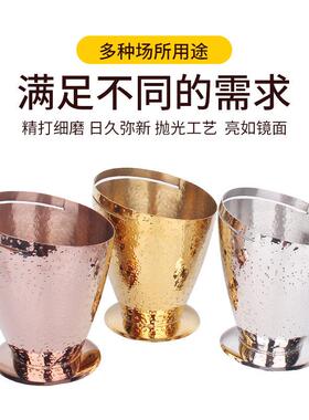 卓晋不锈钢加厚锤点冰桶锥形装冰桶酒吧KTV会所聚餐香槟啤酒桶