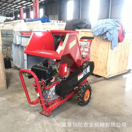 苗圃果园小型移动式碎枝机7.5电动粉碎机松木杉木新鲜树枝打碎 - 图0