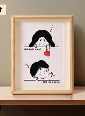 纪念品diy宝宝胎发DIY亲子装饰画