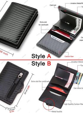 Rfid Aluminum Men Wallet Card Holders Purse Carbon Fiber Men