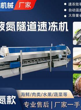 全自动隧道式火锅丸子液氮速冻机大型低温果蔬隧道速冻设备
